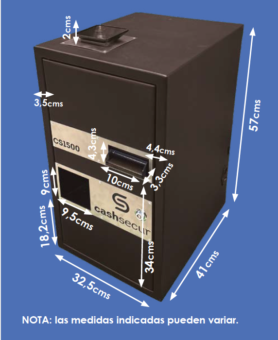 Especificaciones del cajón - Vista 2