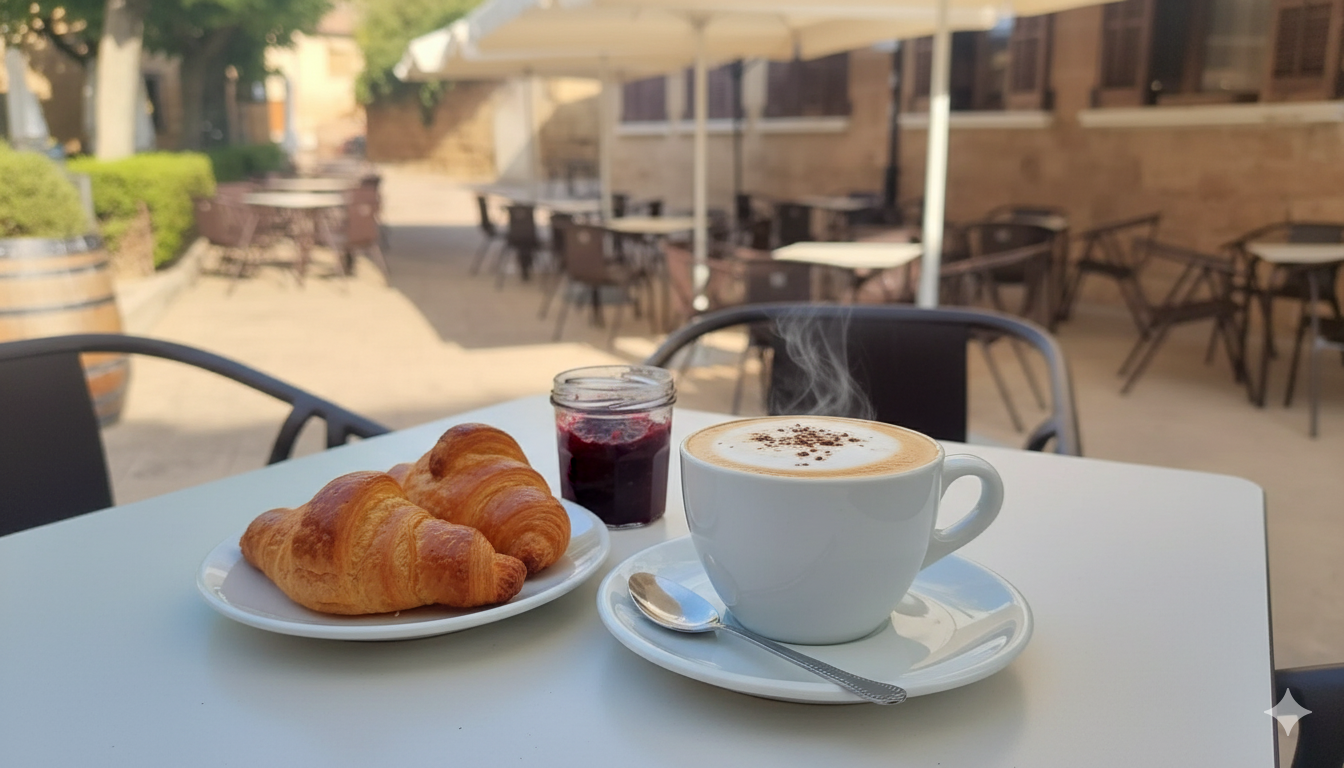 Imagen de cafés, tostadas y bollería