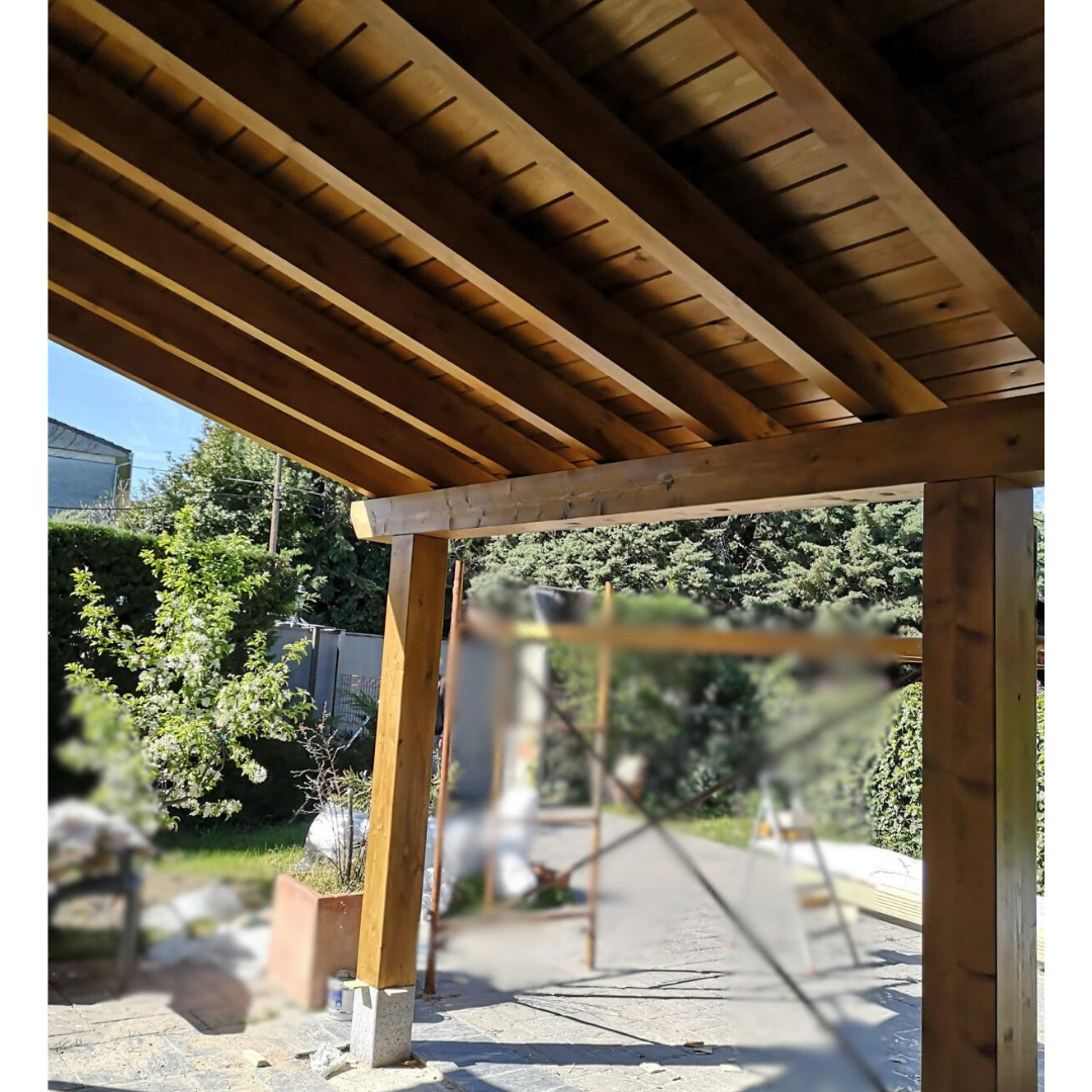 techo de madera natural