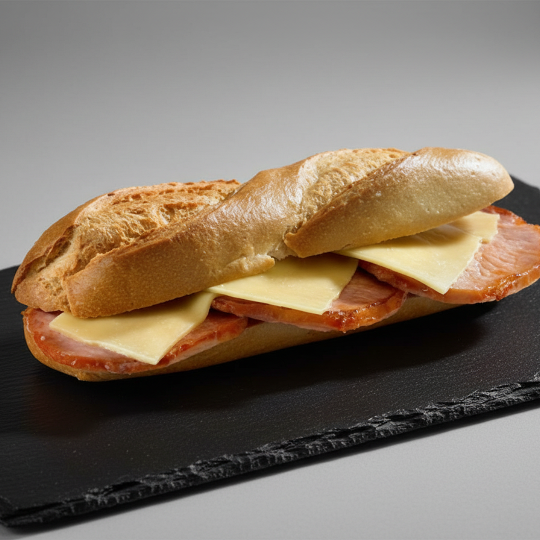 bocadillo de lomo con queso