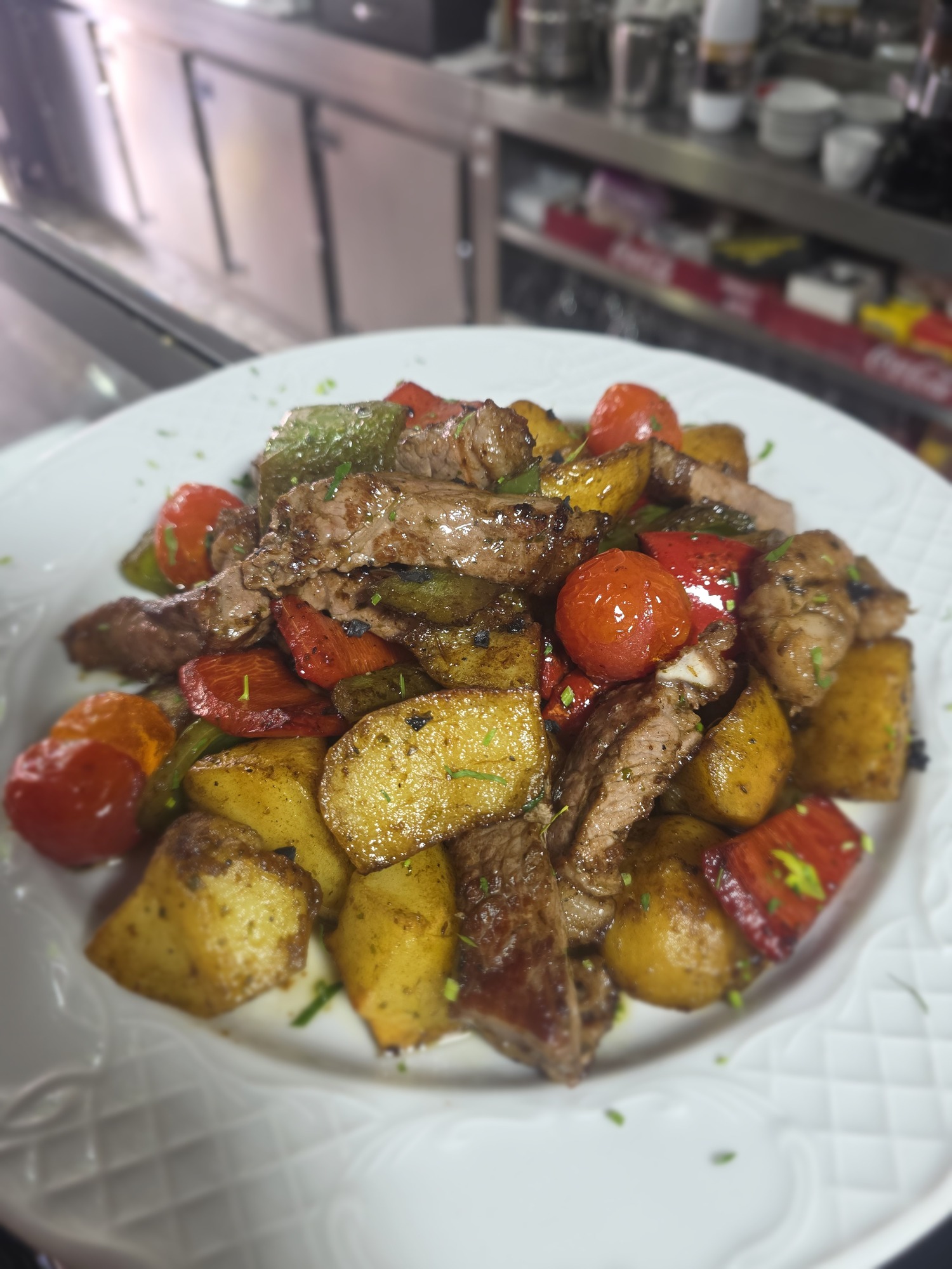 salteado de entrecot