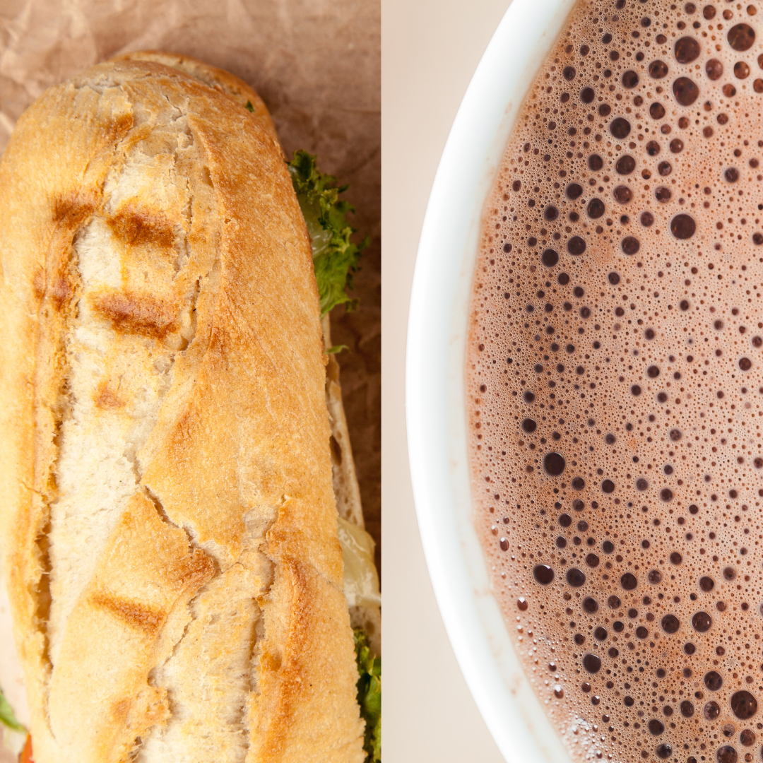 bocata a la plancha con colacao 