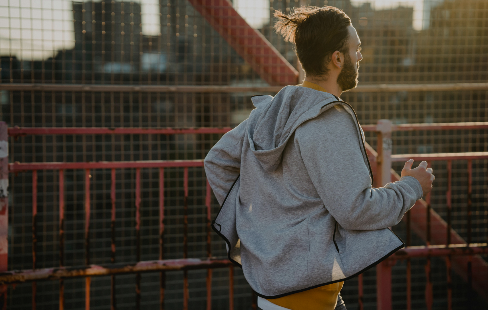 Fotografía de un hombre corriendo