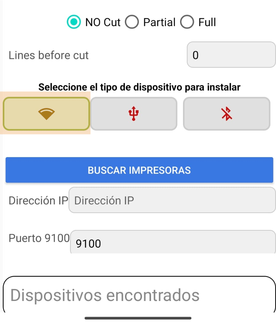 Connection settings in PosPrinterDriver